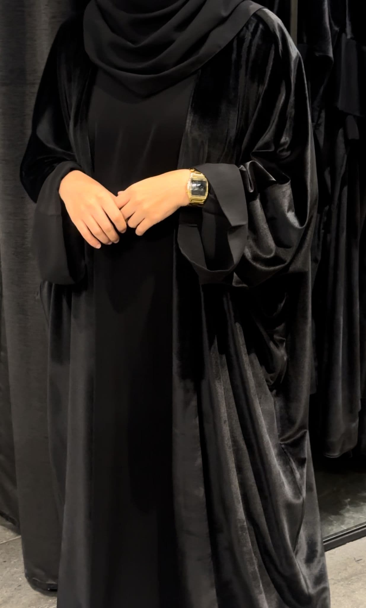 ABAYA ANNA VELOUR noir
