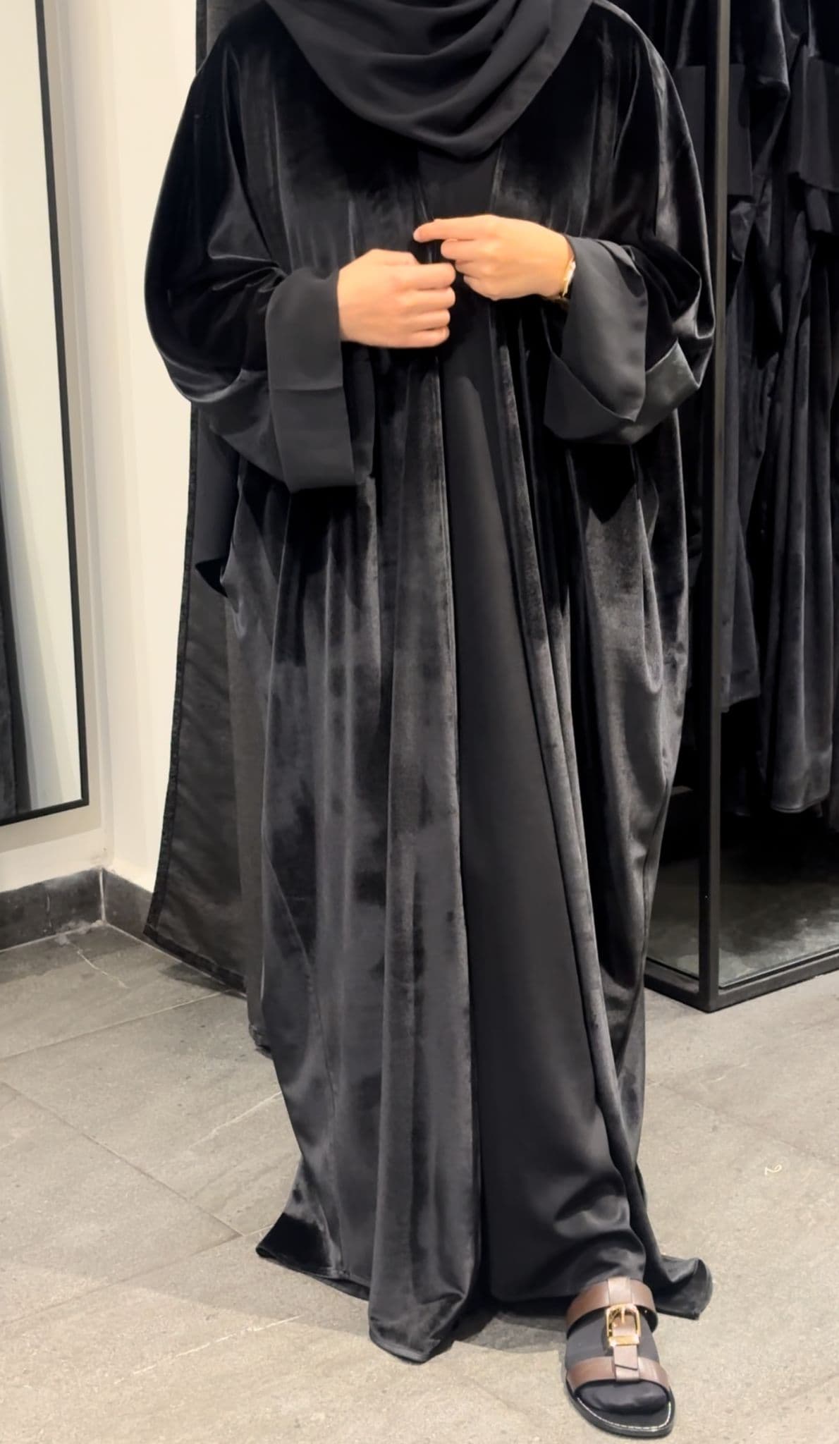 ABAYA ANNA VELOUR noir