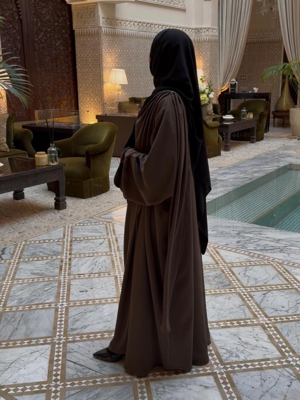 ABAYA HADRYA taupe foncé