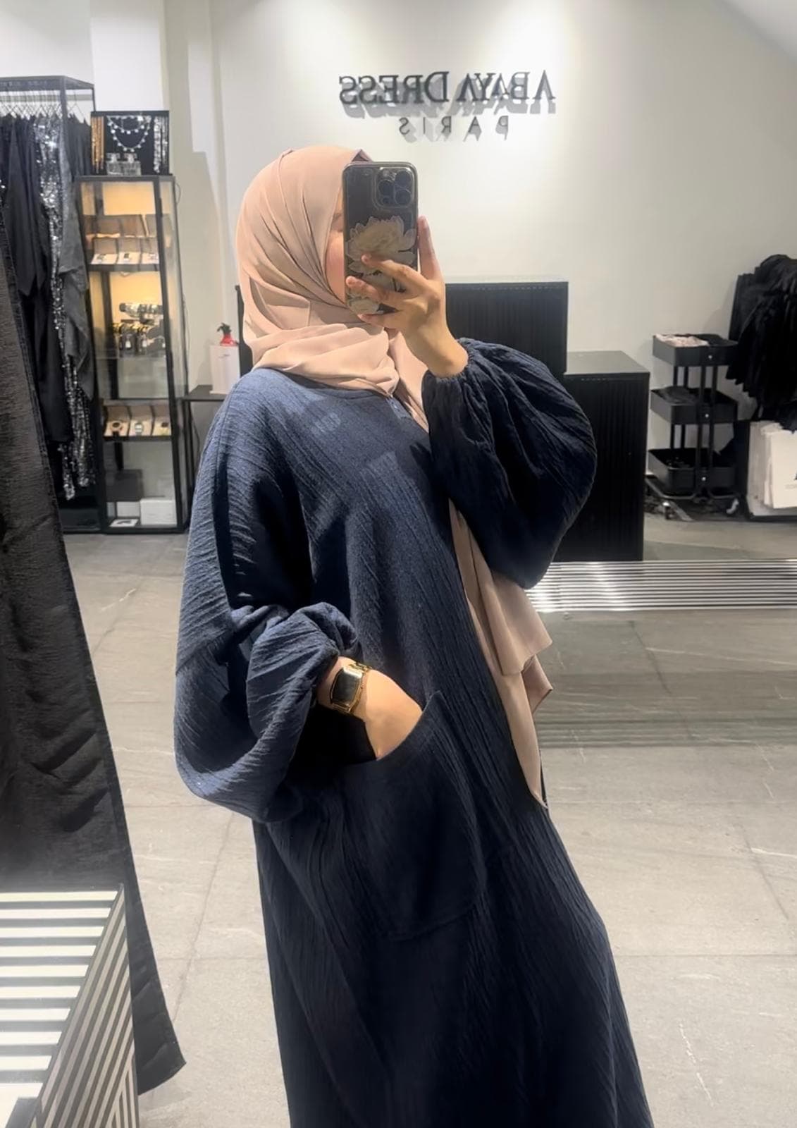 Abaya JUNDA Bleu marine