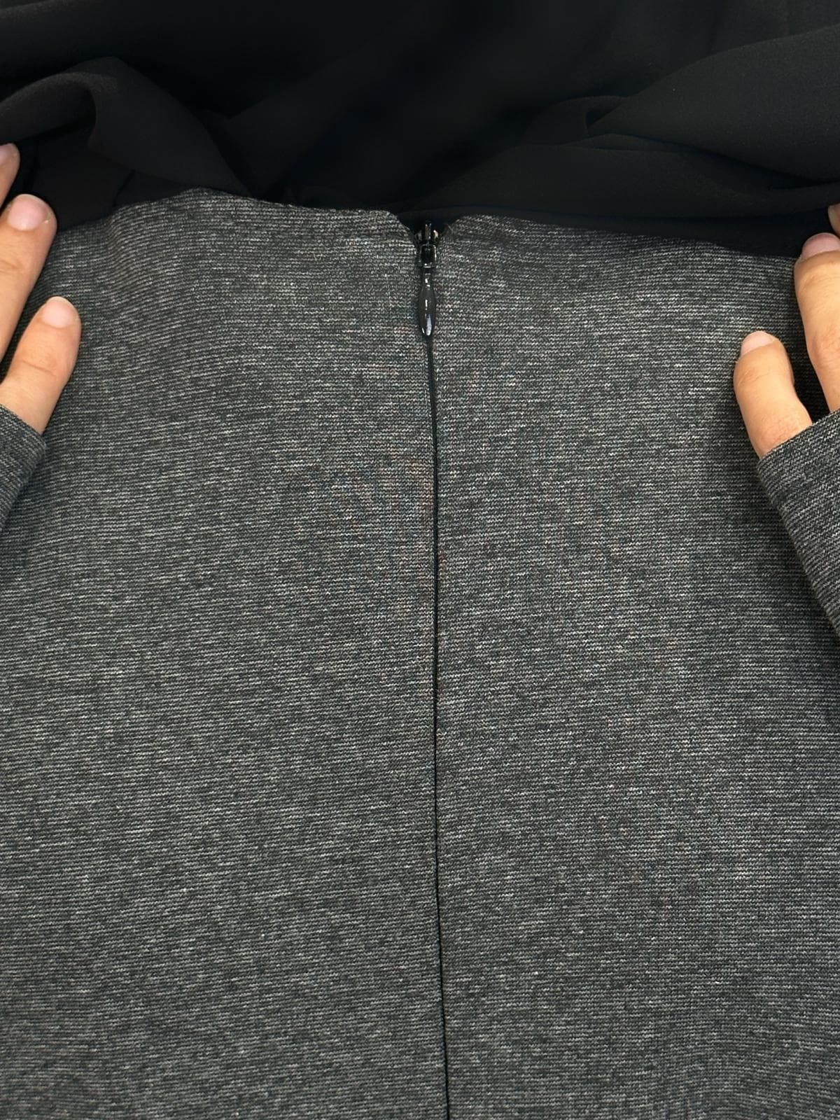 Abaya mitaine GRIS foncé