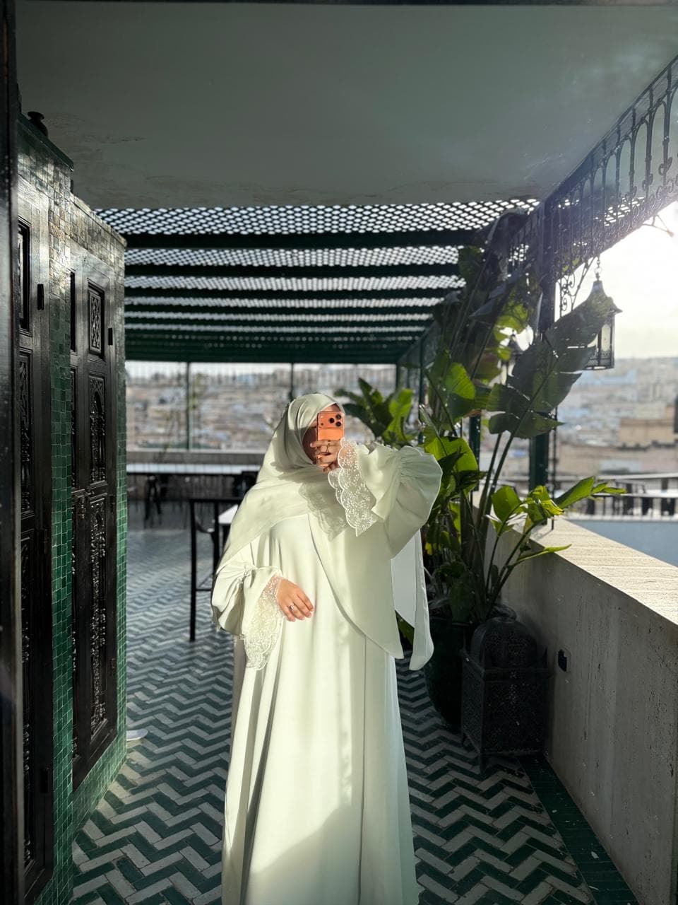 abaya NAJMA blanche