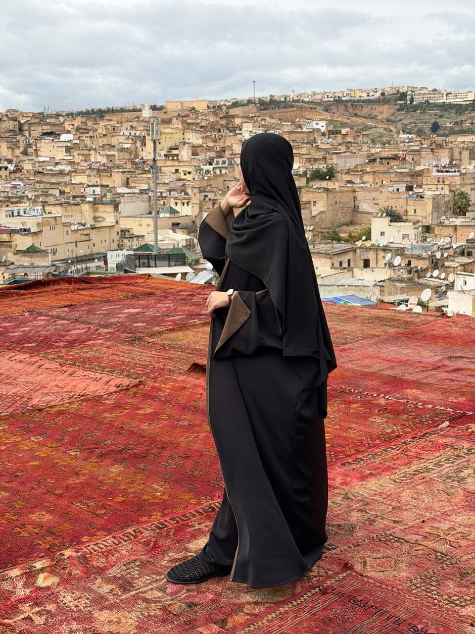 ABAYA ouverte ENA noir