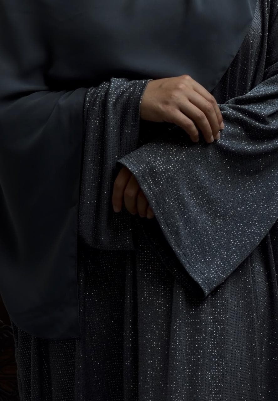 ABAYA ROQAYA glitter gris