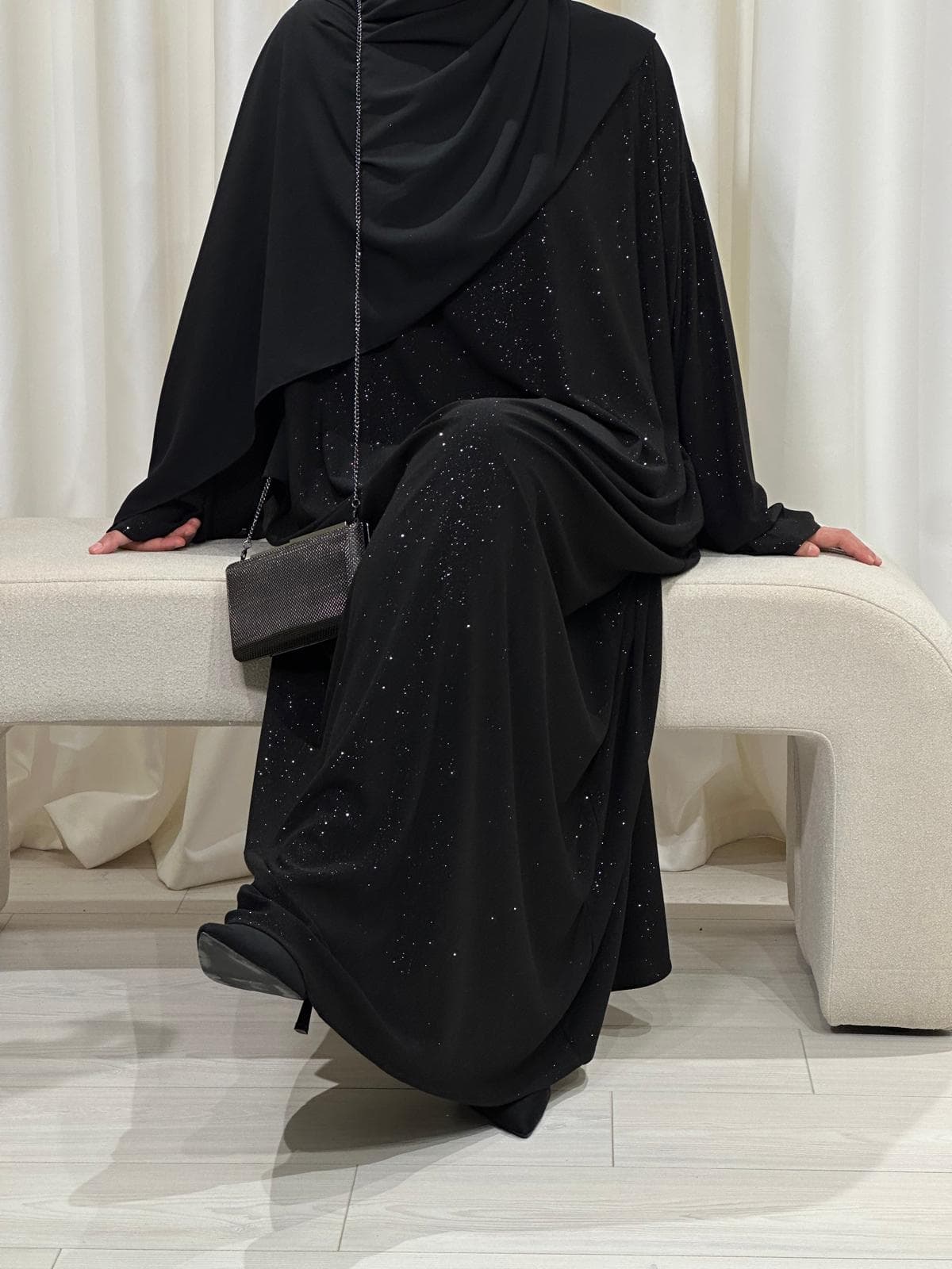 ABAYA ROQAYA glitter noire