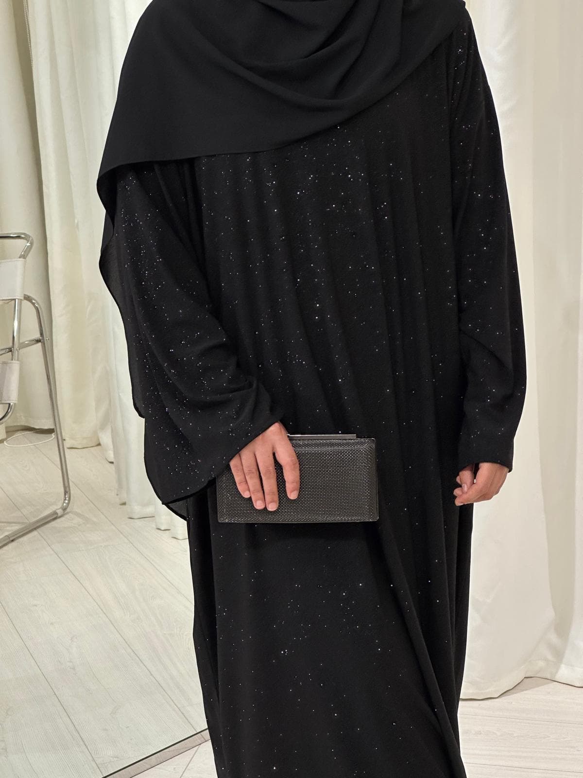 ABAYA ROQAYA glitter noire