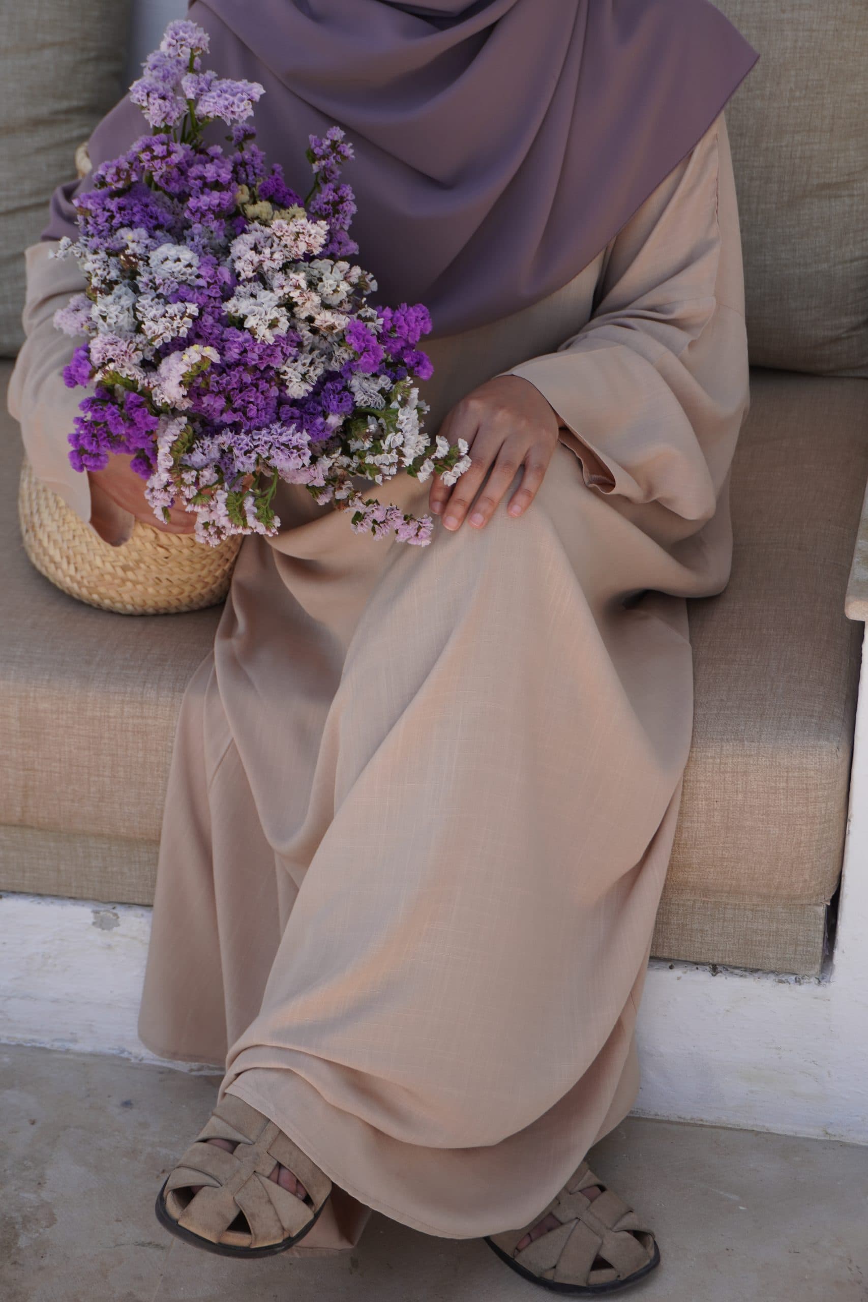 ABAYA SOFT brun en lin