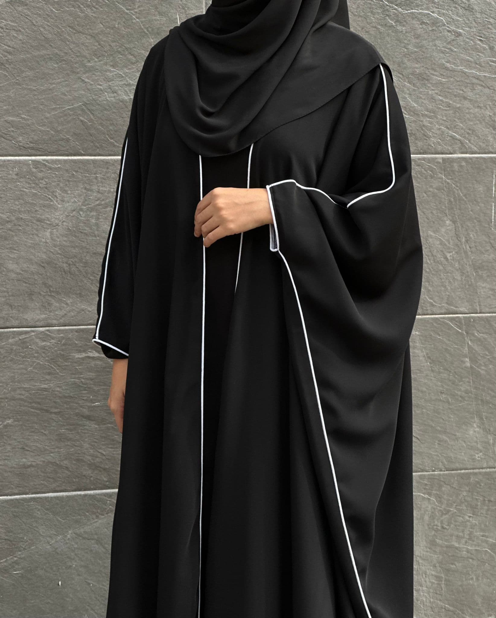 ABAYA SWALA noir et blanc