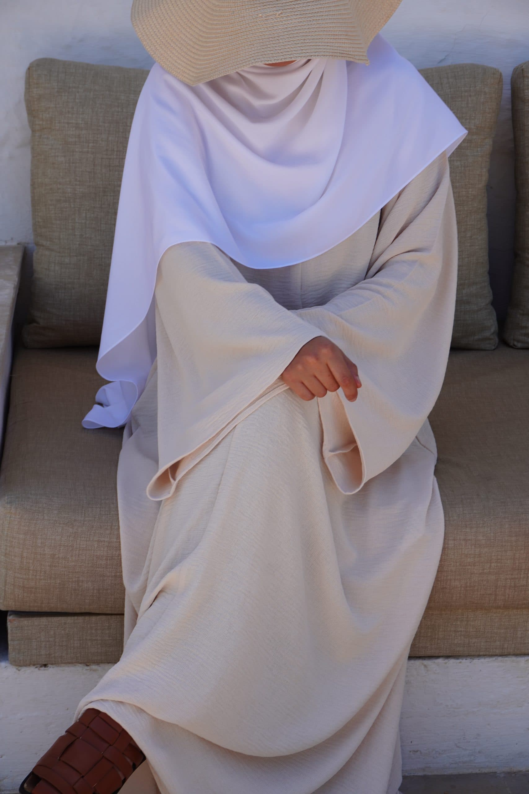 ABAYA SYLLYA COTON beige beurre