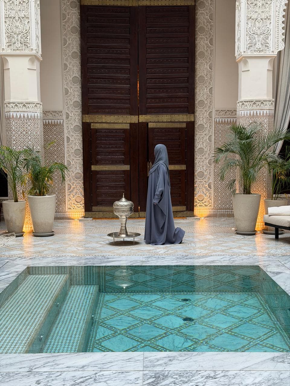 abaya TAQWA gris azure