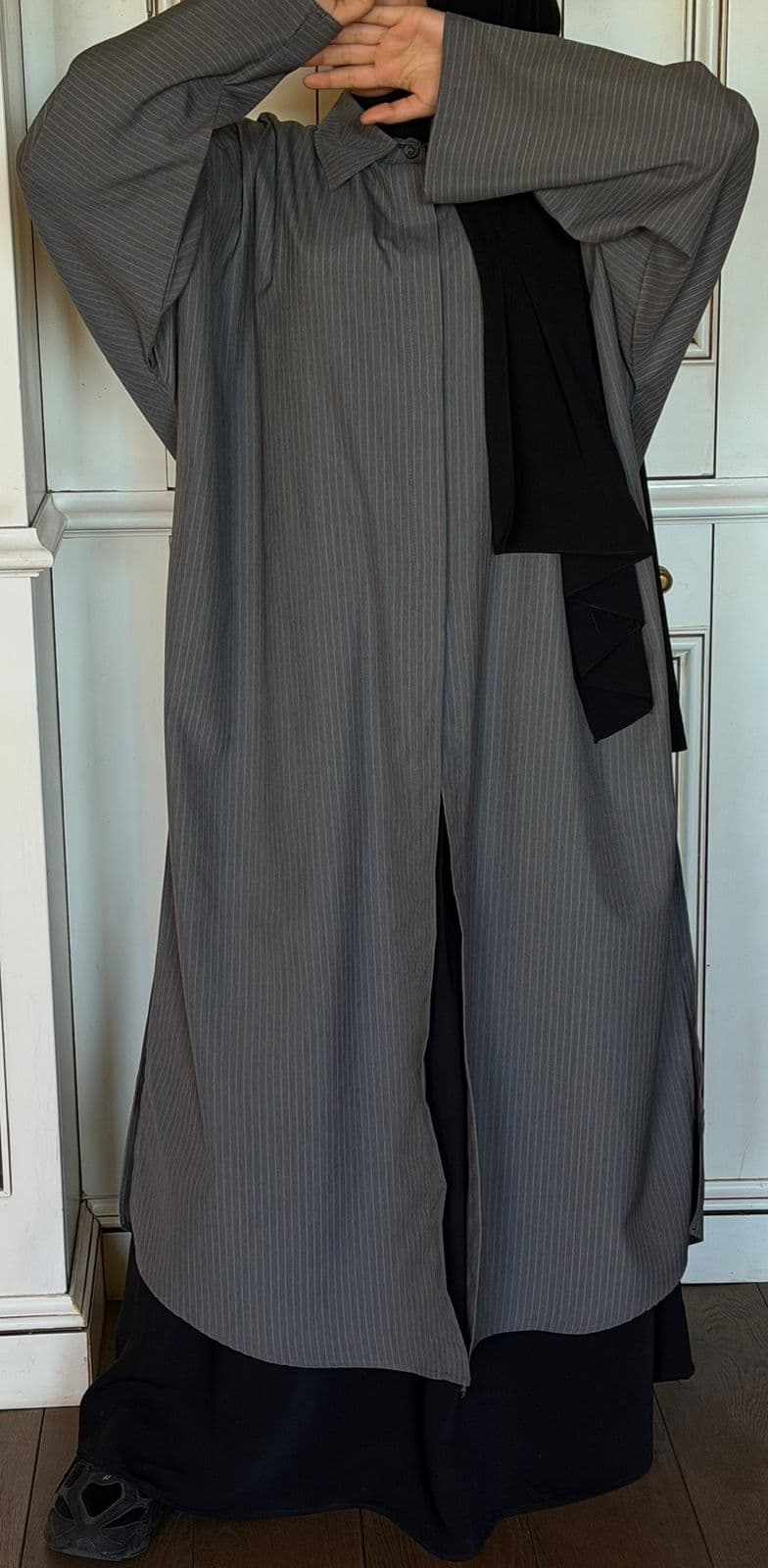 CHEMISE IRIS gris à rayure
