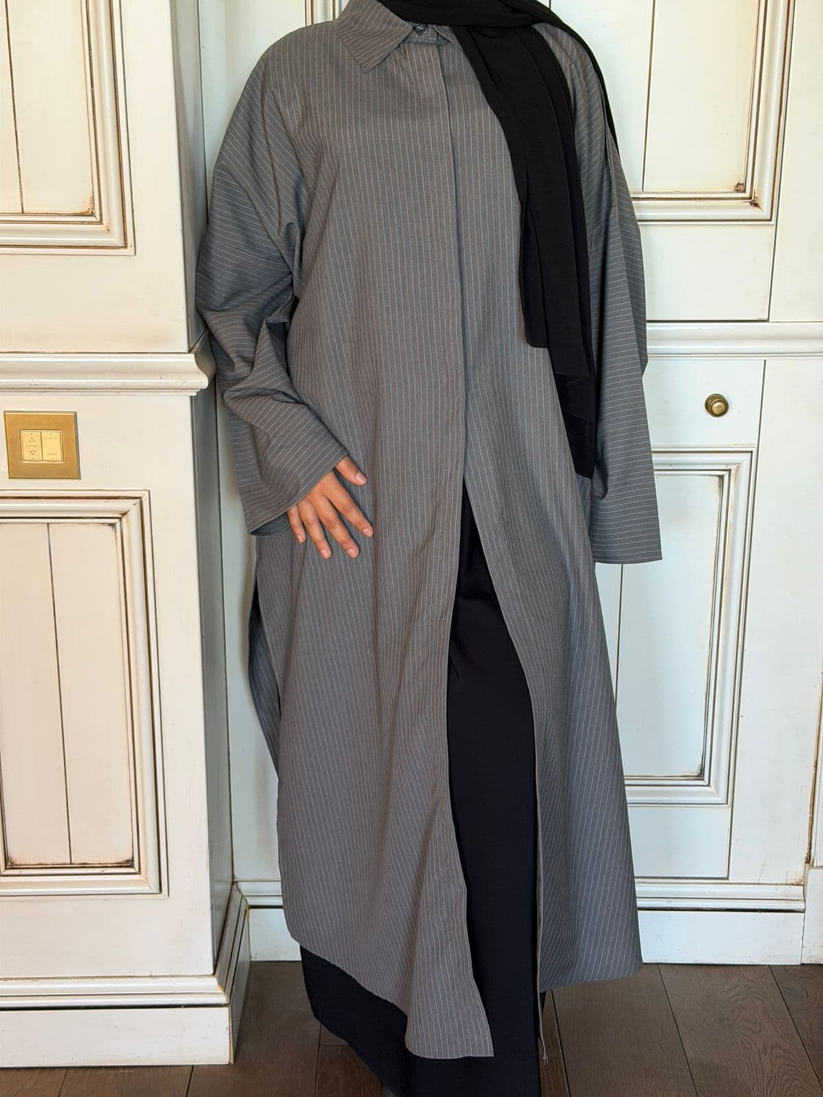 CHEMISE IRIS gris à rayure