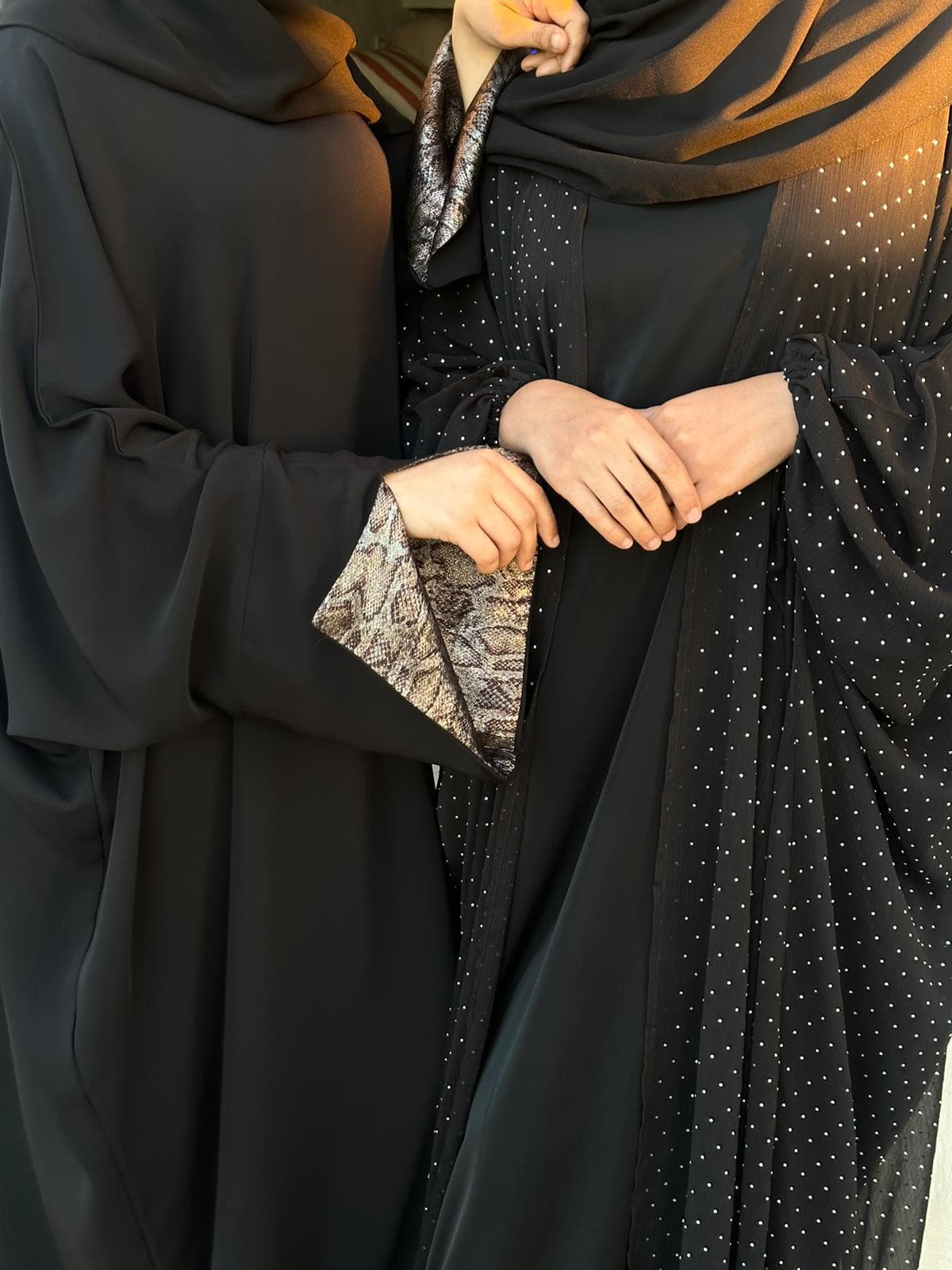 Ensemble MELYDA NOIR cristaux