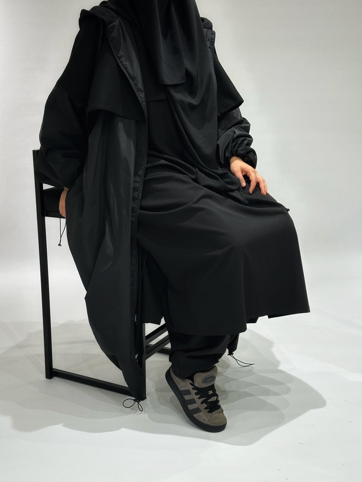 PARKA BI MATIERE NOIR