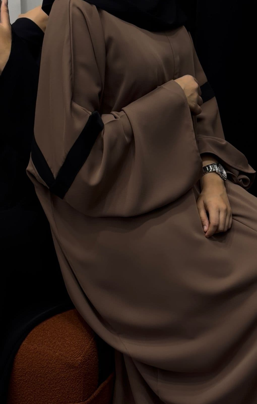 ABAYA MOUNTAIN MOKA bandes Noir