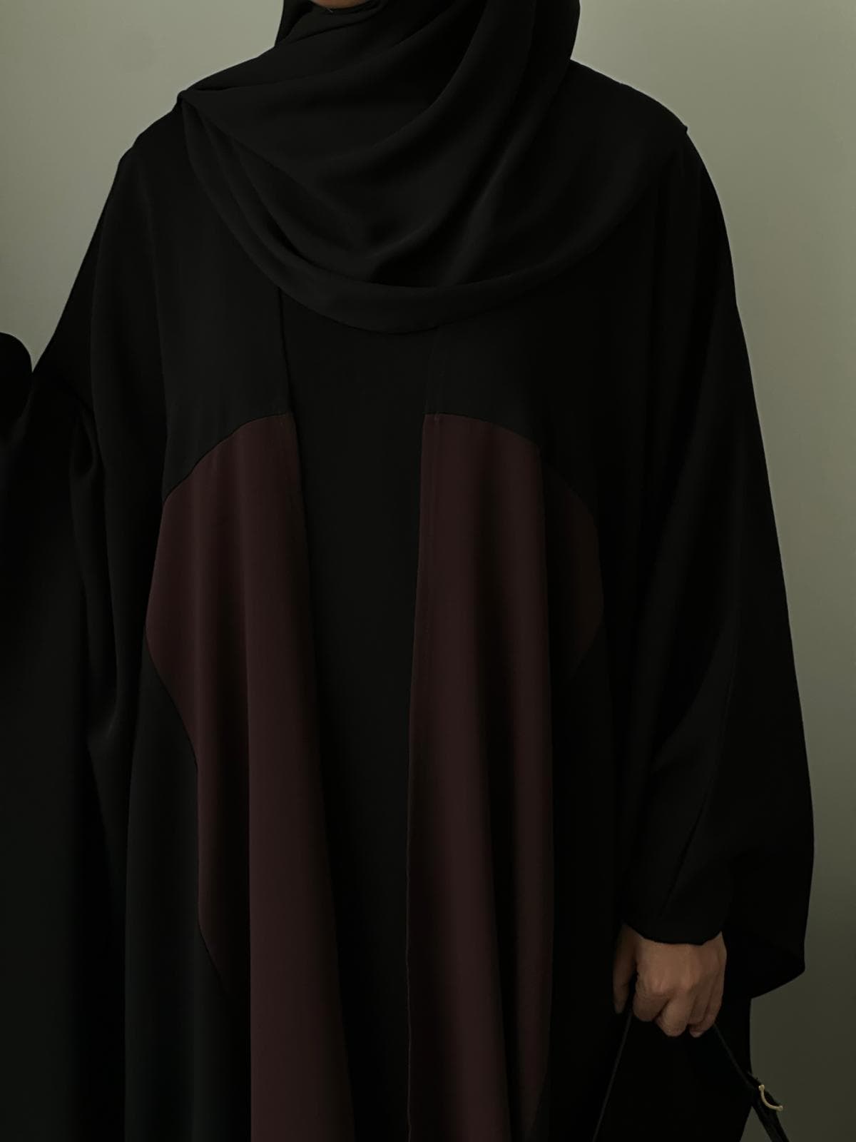 Abaya ouverte CELINE black x brown