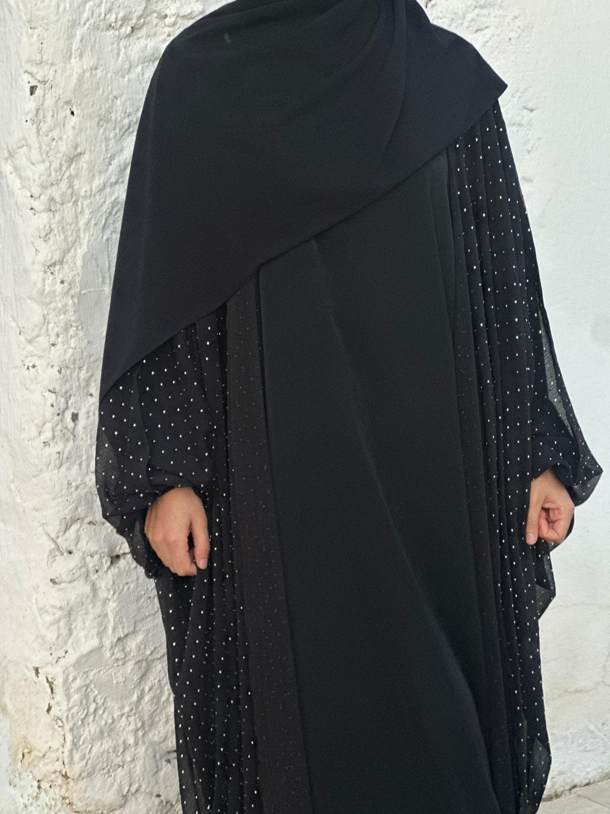 Ensemble MELYDA NOIR cristaux