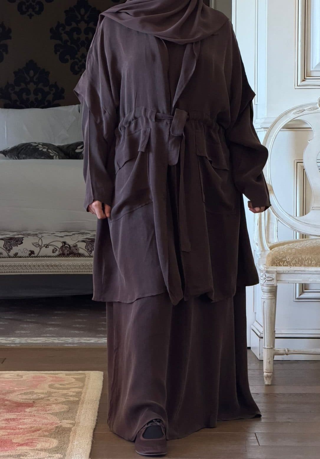 ENSEMBLE SORAYA marron chocolat