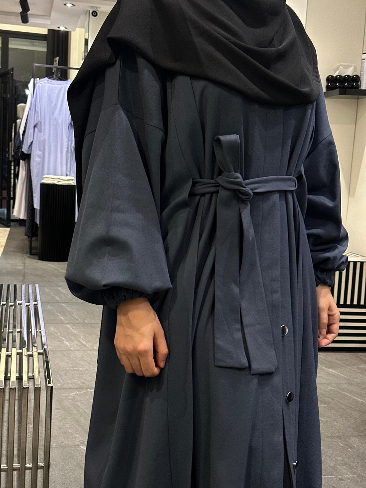 VESTE Longue SOFTSHELL BLEU PETROLE